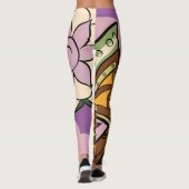 Stylized Axe and Flower Design Leggings (Achterkant)