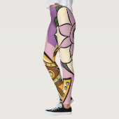 Stylized Axe and Flower Design Leggings (Links)