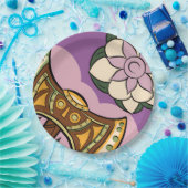 Stylized Axe and Flower Design Papieren Bordje (Feest)