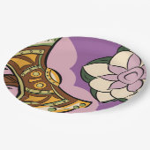 Stylized Axe and Flower Design Papieren Bordje (Gekanteld)