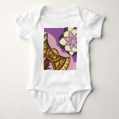 Stylized Axe and Flower Design Romper (Voorkant)