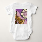 Stylized Axe and Flower Design Romper (Achterkant)