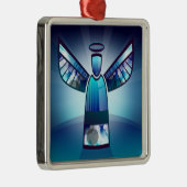 Stylized Blue Angel Metalen Ornament (Rechts)
