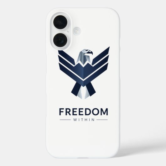 Stylized Blue Eagle "Freedom Within" Case-Mate iPhone Case (Achterkant)