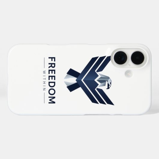 Stylized Blue Eagle "Freedom Within" Case-Mate iPhone Case (Achterkant (horizontaal))