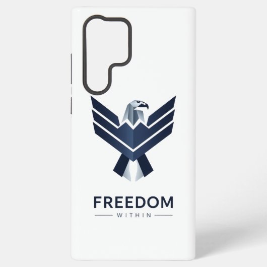 Stylized Blue Eagle "Freedom Within" Samsung Galaxy Hoesje (Achterkant)
