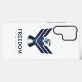 Stylized Blue Eagle "Freedom Within" Samsung Galaxy Hoesje (Achterkant horizontaal)