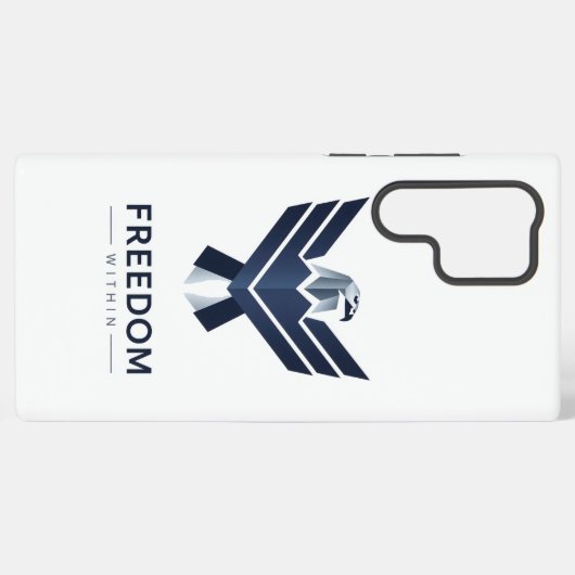Stylized Blue Eagle "Freedom Within" Samsung Galaxy Hoesje (Achterkant horizontaal)