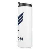 Stylized Blue Eagle "Freedom Within" Thermosbeker (Geroteerd rechts)