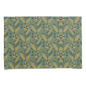 Stylized botanical orange and black floral pattern kussensloop (Voorkant-Rechts)