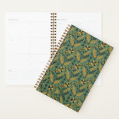 Stylized botanical orange and black floral pattern planner (Display)
