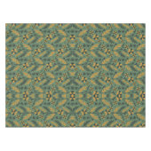 Stylized botanical orange and black floral pattern tafelkleed (Voorkant (Horizontaal))