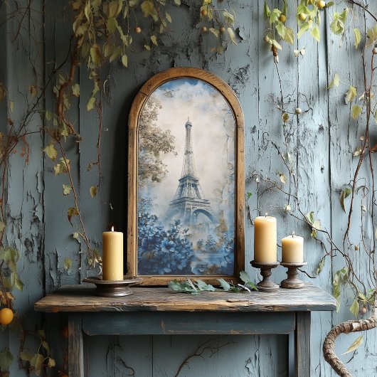Stylized Eiffel Tower Paris Collage FE1 Decoupage Tissuepapier
