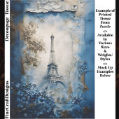 Stylized Eiffel Tower Paris Collage FE1 Decoupage Tissuepapier