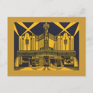 STYLIZED EL MIRO THEATER SANTA MONICA CA Briefkaar Briefkaart