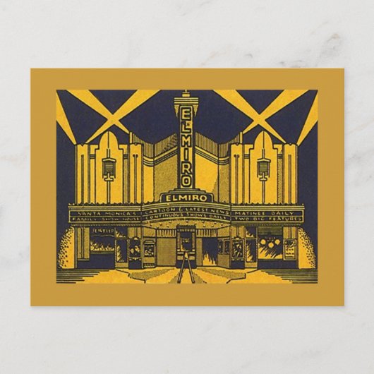STYLIZED EL MIRO THEATER SANTA MONICA CA Briefkaar Briefkaart (Voorkant)
