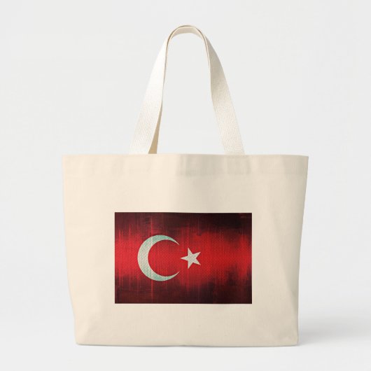Stylized Flag of Turkey Grote Tote Bag (Voorkant)