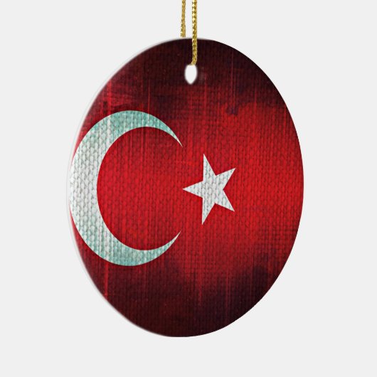 Stylized Flag of Turkey Keramisch Ornament (Rechts)