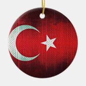 Stylized Flag of Turkey Keramisch Ornament (Voorkant)