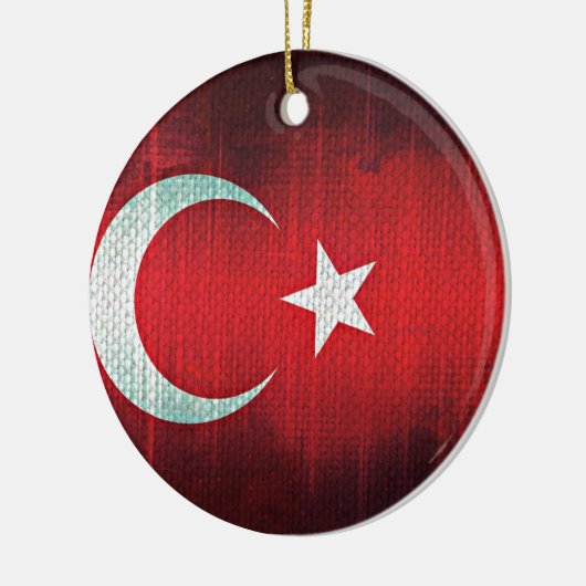 Stylized Flag of Turkey Keramisch Ornament (Links)