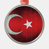 Stylized Flag of Turkey Metalen Ornament (Voorkant)