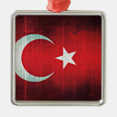Stylized Flag of Turkey Metalen Ornament (Voorkant)