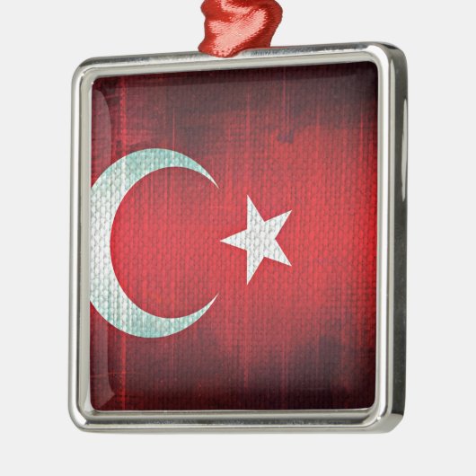 Stylized Flag of Turkey Metalen Ornament (Links)