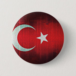 Stylized Flag of Turkey Ronde Button 5,7 Cm