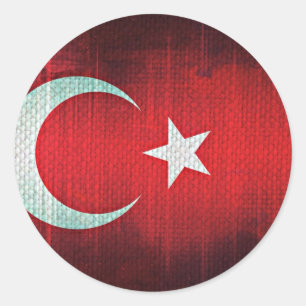 Stylized Flag of Turkey Ronde Sticker