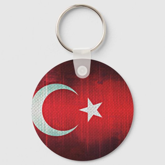 Stylized Flag of Turkey Sleutelhanger (Voorkant)