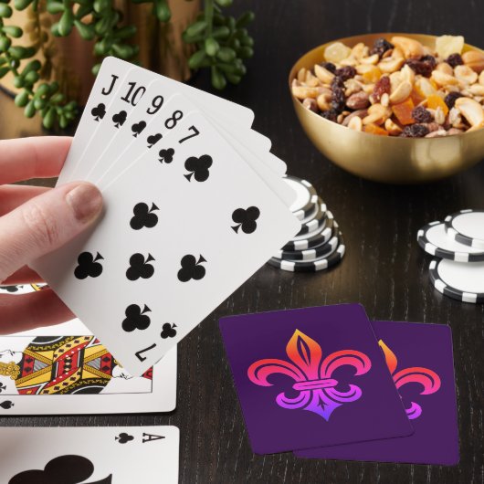 "Stylized Fleur-de-lis" Classic Playing Cards Pokerkaarten (Insitu)