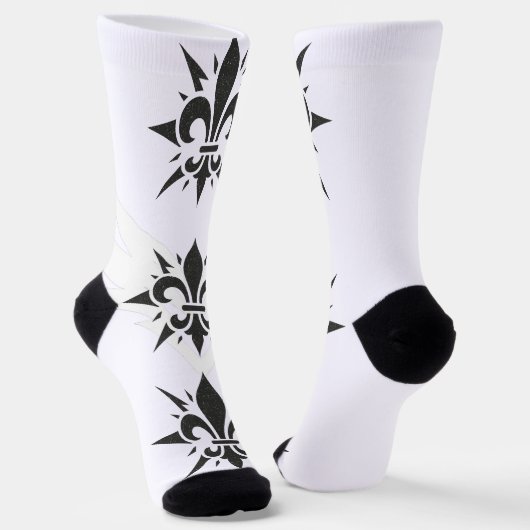 "Stylized Fleur-de-lis" Crew Socks Sokken (Gebogen)