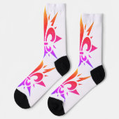 "Stylized Fleur-de-lis" Crew Socks Sokken (Links)