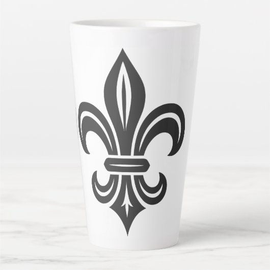 "Stylized Fleur-de-lis" Latte Mug Latte Mok (Voorkant)