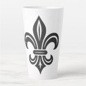 "Stylized Fleur-de-lis" Latte Mug Mok (Voorkant)