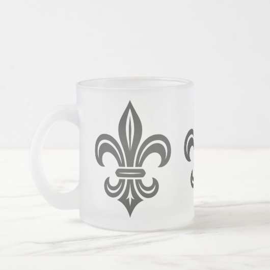 "Stylized Fleur-de-lis" Mug Matglas Koffiemok (Links)