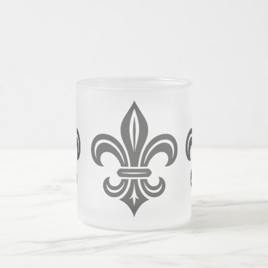 "Stylized Fleur-de-lis" Mug Matglas Koffiemok (Center)