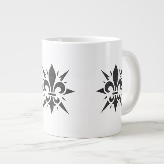 "Stylized Fleur-de-lis" Specialty Mug Grote Koffiekop (Voorkant rechts)