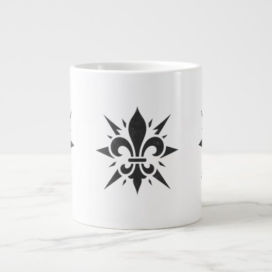 "Stylized Fleur-de-lis" Specialty Mug Grote Koffiekop (Voorkant)