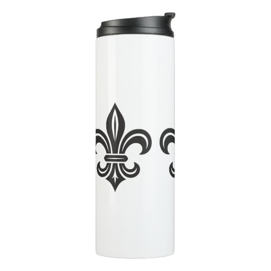 "Stylized Fleur-de-lis" Thermal Tumbler Thermosbeker (Gedraaid links)