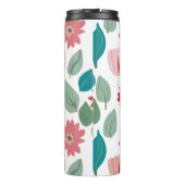 Stylized Floral Garden Pattern Thermosbeker (Achterkant)