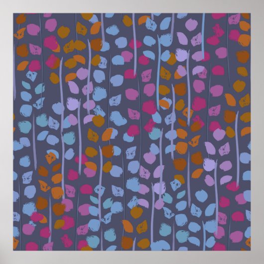 Stylized floral seamless pattern. Vintage imitatio Poster (Voorkant)