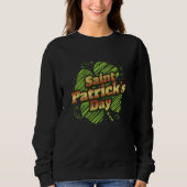 Stylized Four Leaf C Shamrock For St Patricks Day Trui (Voorkant)