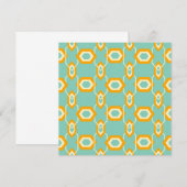 Stylized geometric pattern in bold orange hexagon bedankkaart (Voorkant / Achterkant)