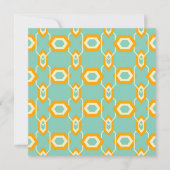 Stylized geometric pattern in bold orange hexagon bedankkaart (Voorkant)