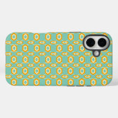 Stylized geometric pattern in bold orange hexagon Case-Mate iPhone case (Achterkant (horizontaal))
