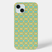 Stylized geometric pattern in bold orange hexagon Case-Mate iPhone case (Achterkant)