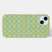Stylized geometric pattern in bold orange hexagon Case-Mate iPhone case (Achterkant (horizontaal))