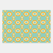 Stylized geometric pattern in bold orange hexagon inpakpapier vel (Voorkant 2)
