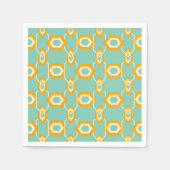 Stylized geometric pattern in bold orange hexagon servet (Voorkant)